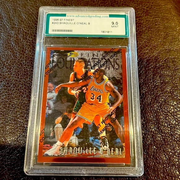 Other - Shaquille O' Neal 1996-97 Topps Finest w/coating Foundations #243 AGS 9 Mint